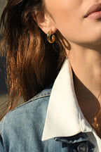 Creoles "Leana" Acier Inoxydable