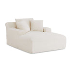 Kenedy - Canapé Droit Profond Fixe Et Compressé 1 Place - Velours Côtelé - Beige