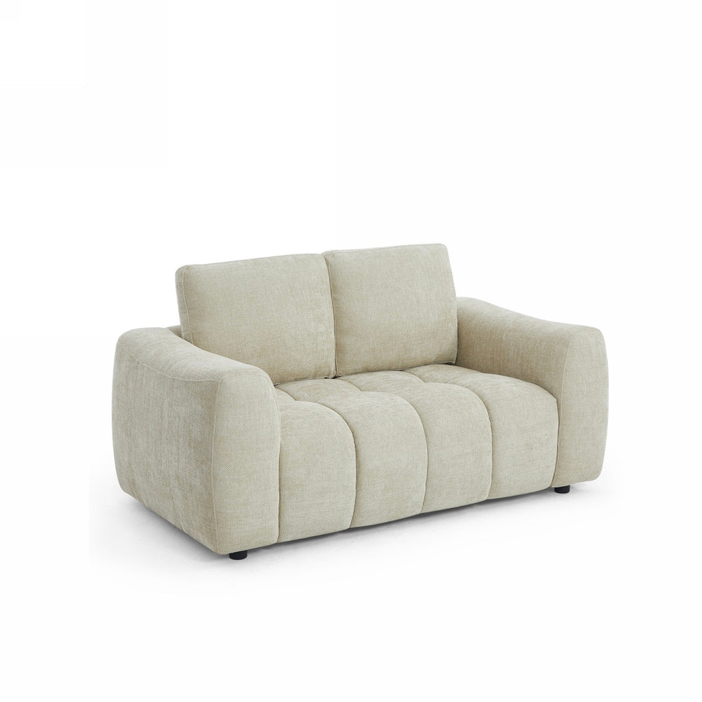 Kerea – Rak fast 2-sitssoffa – Chenilletyg taupe