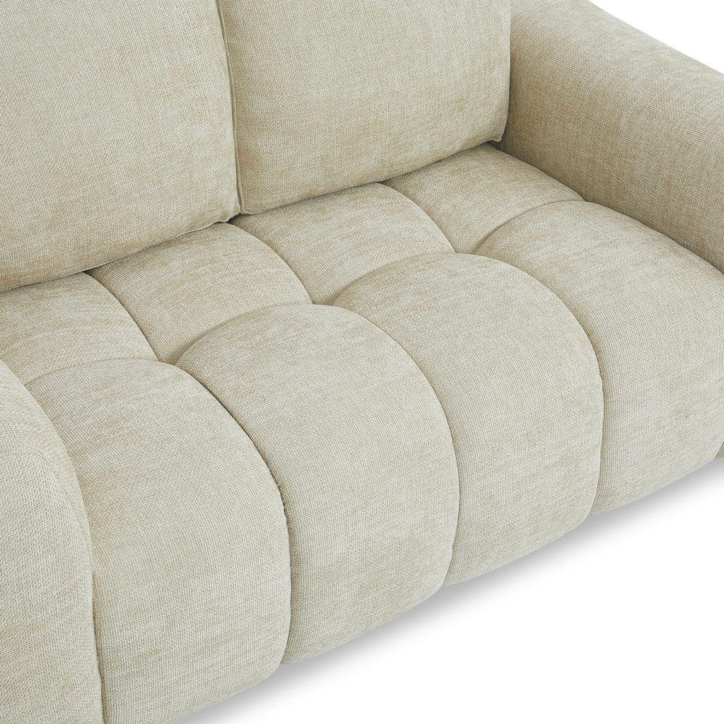 Kerea – Rak fast 2-sitssoffa – Chenilletyg taupe