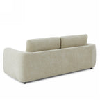 Kerea - Canapé Droit Fixe 3 Places - Tissu Chenille - Taupe