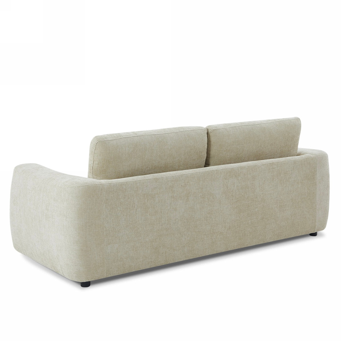 Kerea - Canapé Droit Fixe 3 Places - Tissu Chenille - Taupe