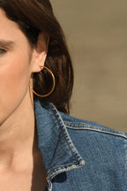 Creoles "Melanie" Acier Inoxydable