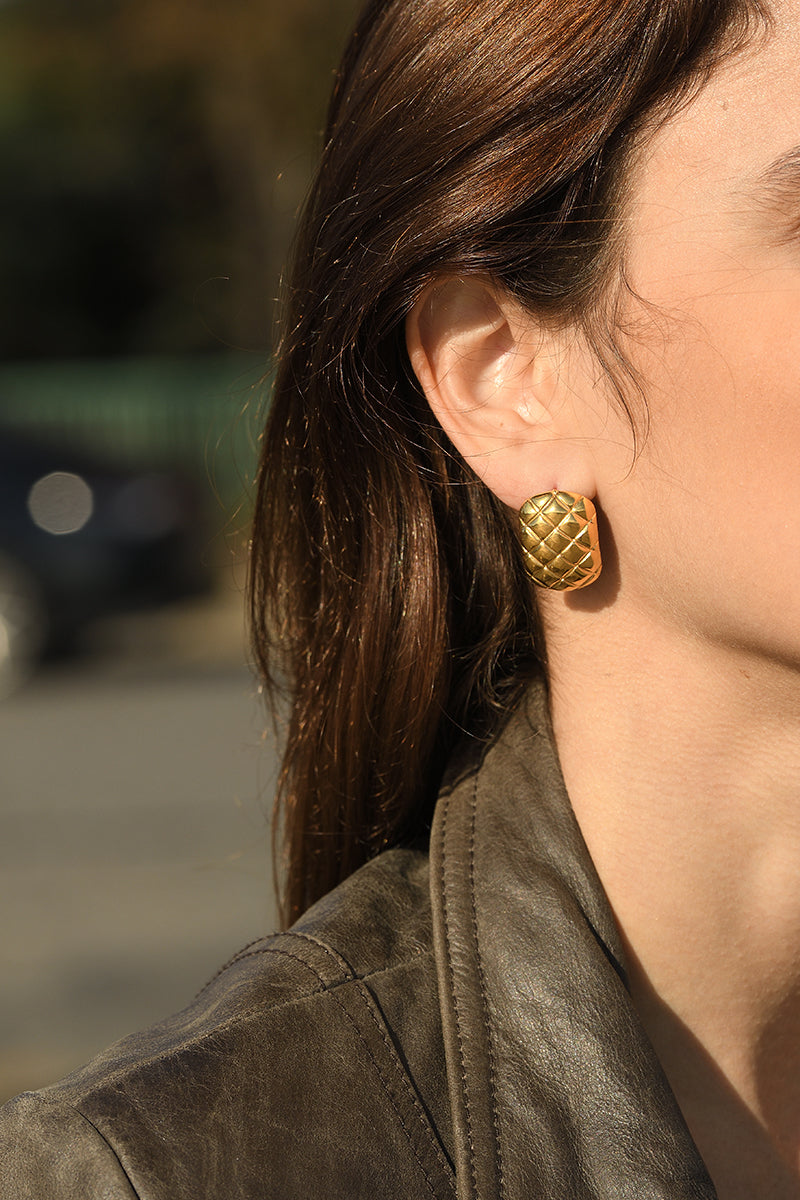 Boucles D'Oreilles "Perrine" Acier Inoxydable