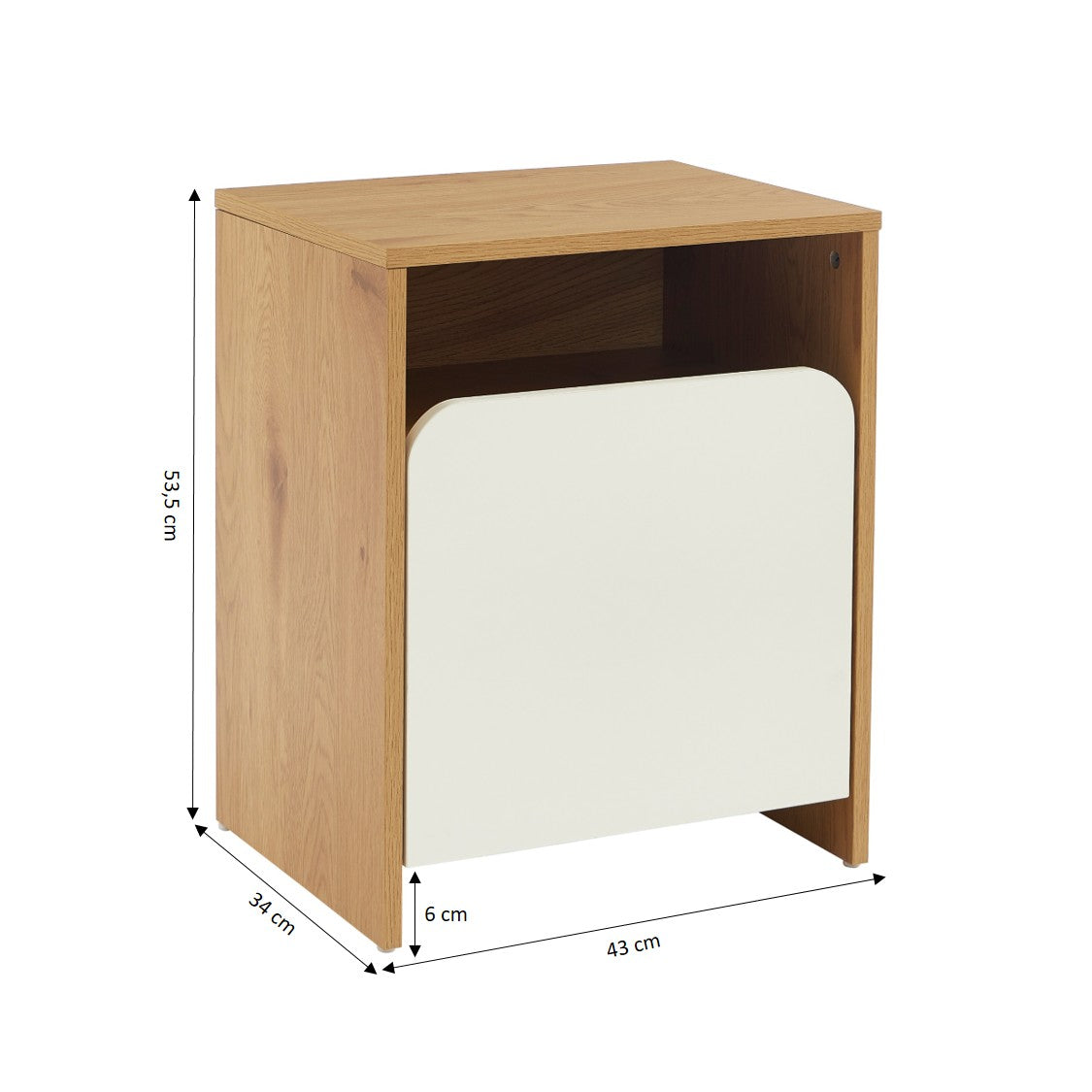 Kilda - Bedside Table - Oak Effect
