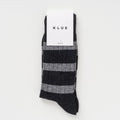 Chaussettes En Laine Mérinos À Rayures - Noir Et Gris