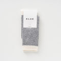 Chaussettes En Laine Mérinos Avec Bandes - Gris