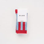 Chaussettes Rétro Rayées Bellagio - Cerise Et Bleu Glacier