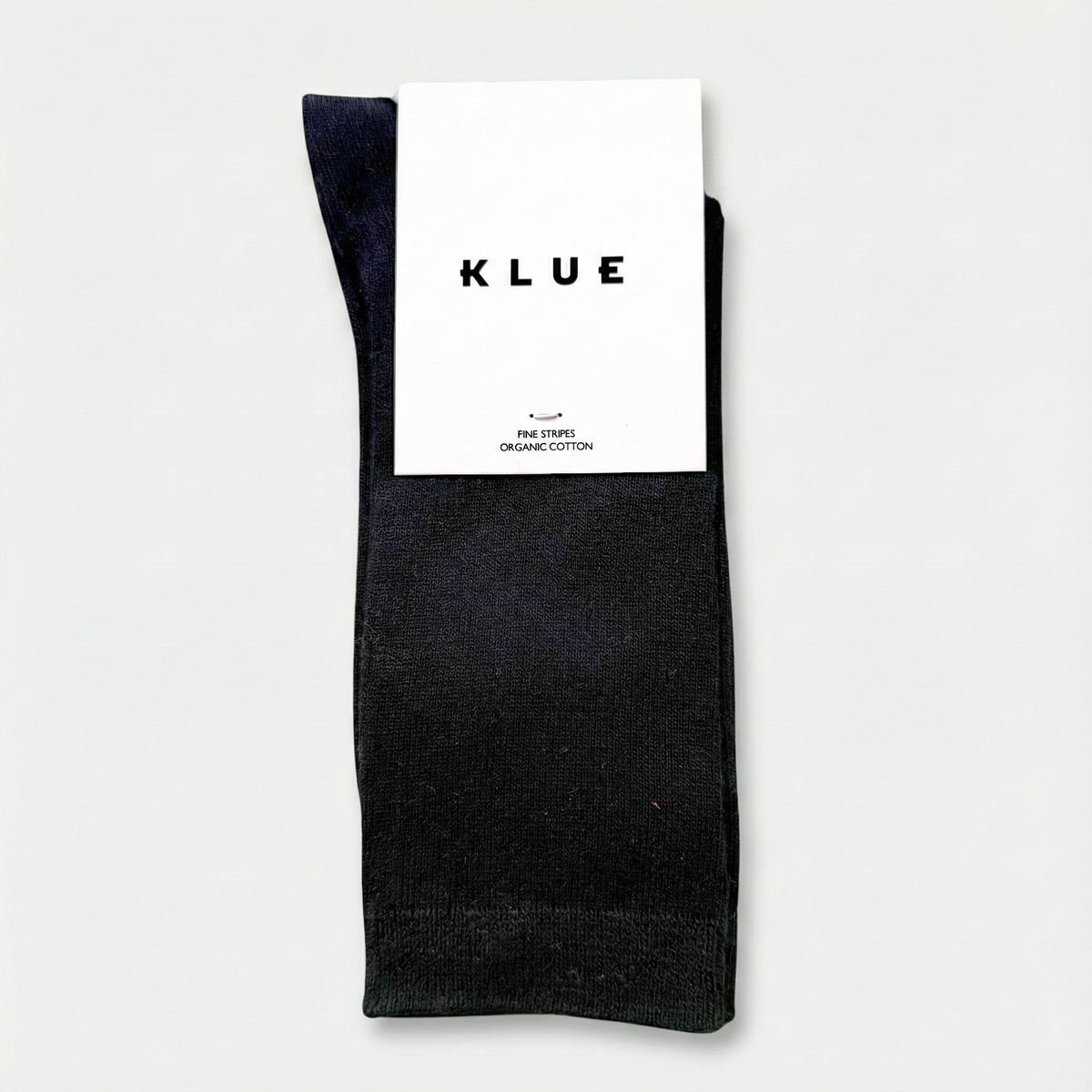 Chaussettes En Coton Biologique À Fines Rayures Unies - Noires