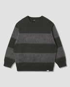 Jersey Knitted - Botanical Green/Charcoal Stripe