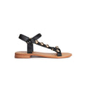 Sandalias Planas Kohsamui - Cuero - Negro