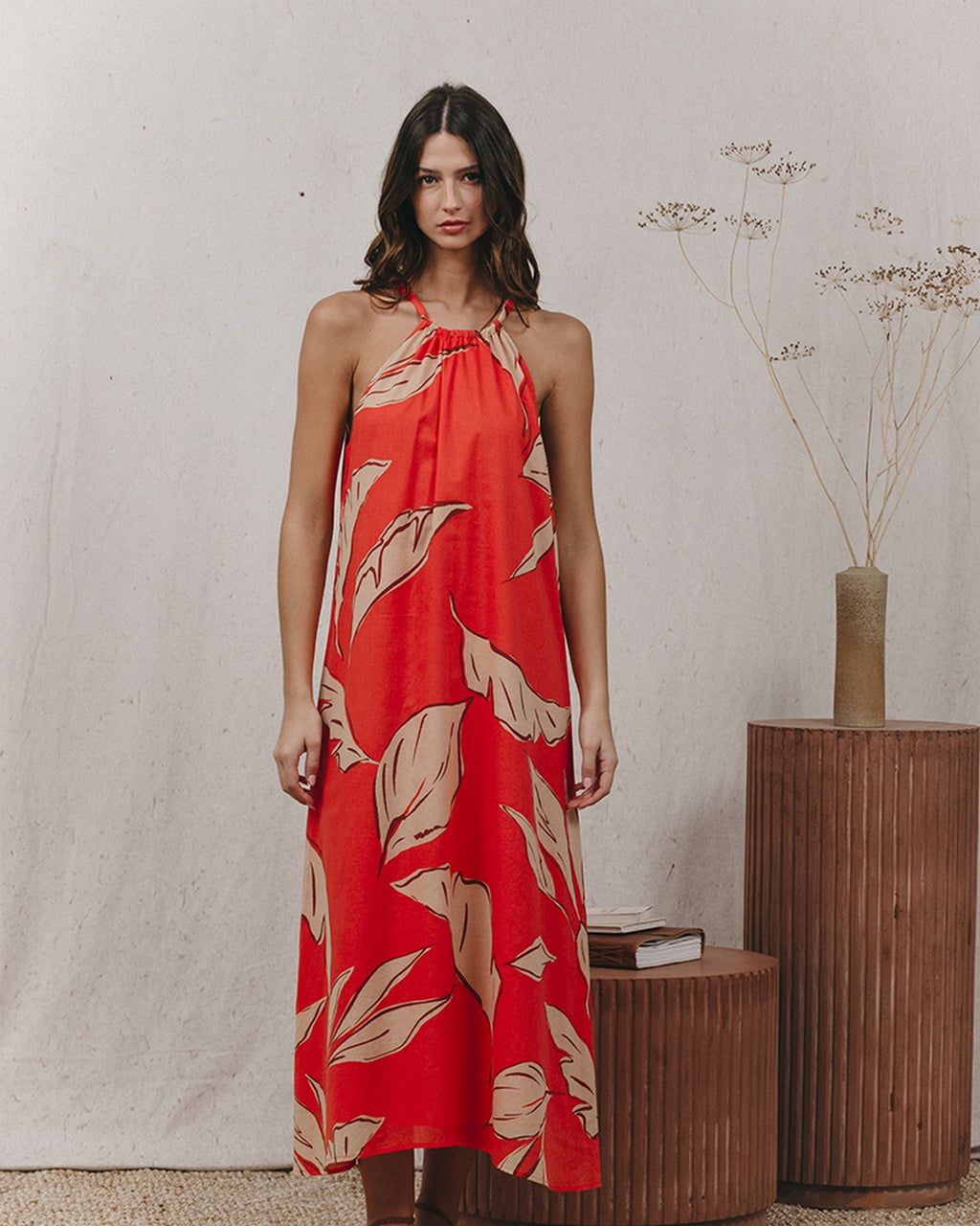 Kristen Long Dress - Orange