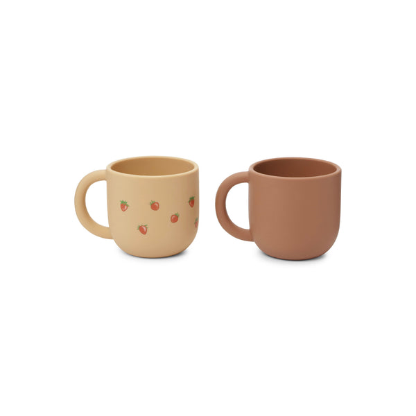 Konges Sløjd - Juego de 2 tazas de silicona - Strawberry