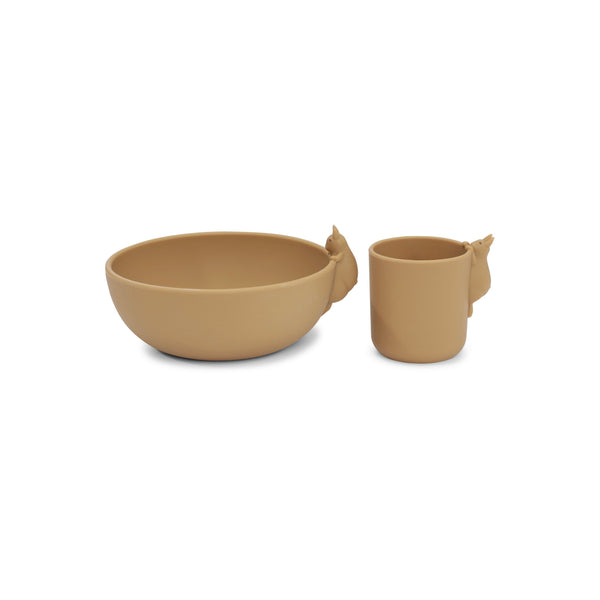 Konges Sløjd - Conjunto Bol Y Taza Conejo - Almond