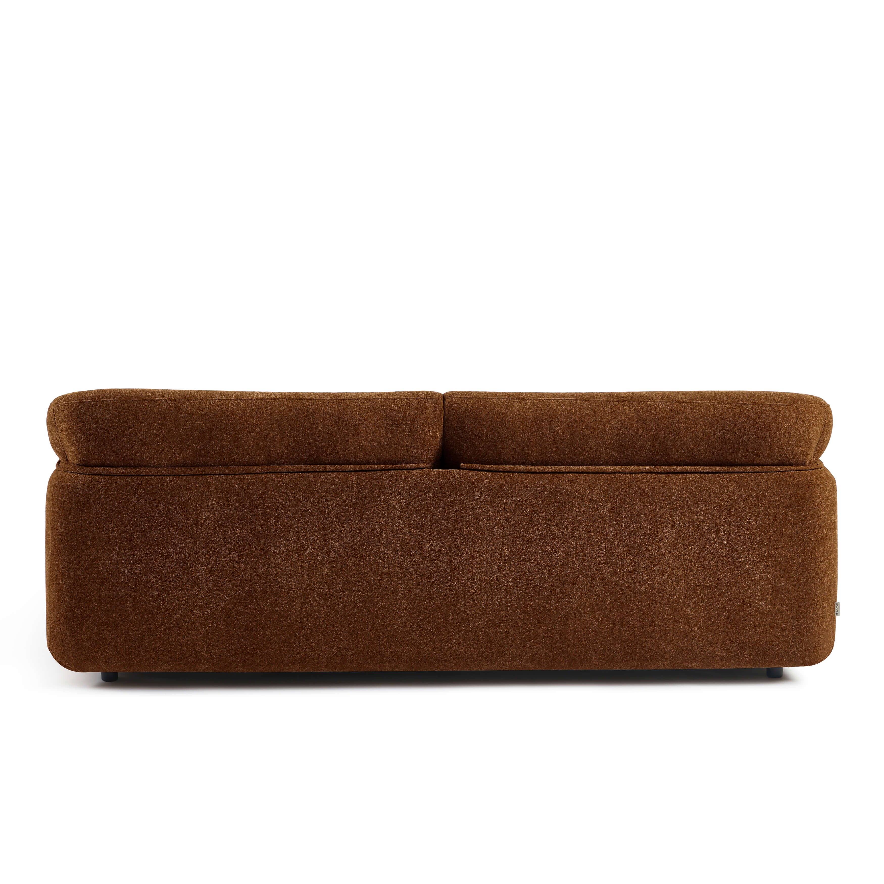 Kurly - Canapé 3 Places - Tissu Texturé - Marron