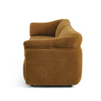 Kurly - Canapé 3 Places - Tissu Texturé - Ocre