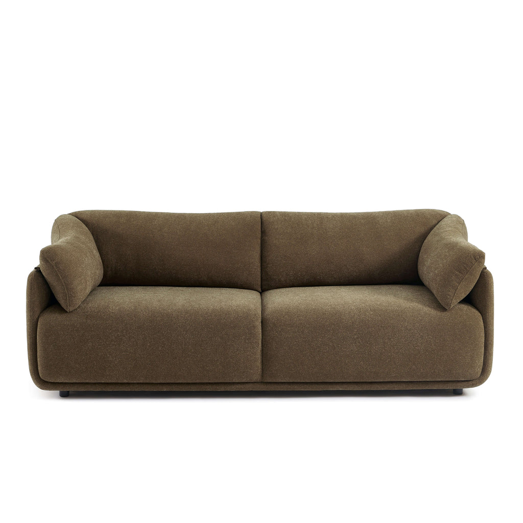 Kurly - Canapé 3 Places - Tissu Texturé - Taupe