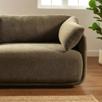 Kurly - Canapé 3 Places - Tissu Texturé - Taupe