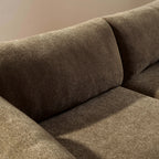 Kurly - Canapé 3 Places - Tissu Texturé - Taupe