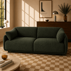 Kurly - Canapé 3 Places - Tissu Texturé - Vert