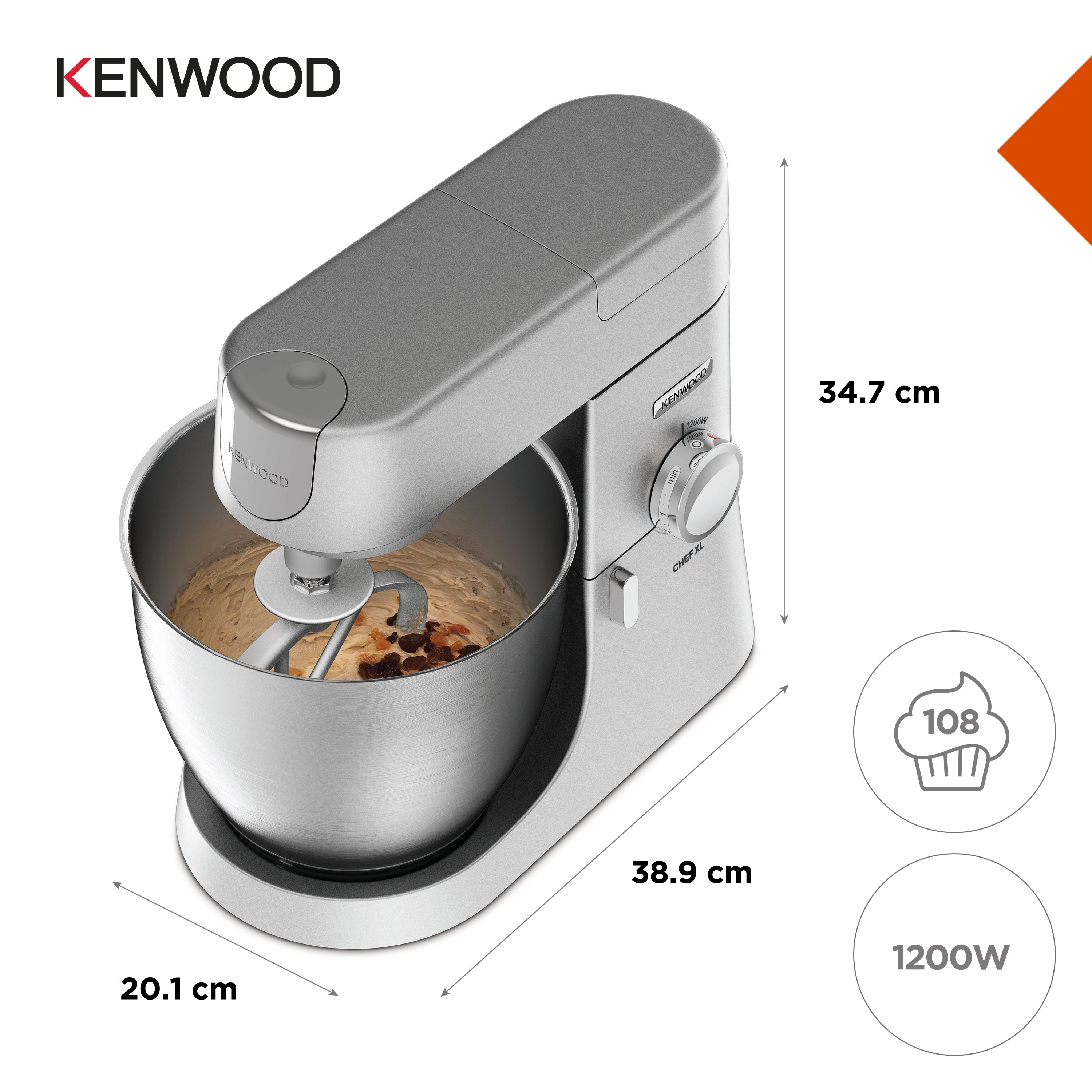 Robot Pastelero - Chef XL - 6.7L - Plata