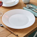 Harena - 6 Assiettes Plates - Verre Opale Extra Résistant - Blanc - Luminarc
