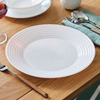 Harena - 6 Assiettes Plates - Verre Opale Extra Résistant - Blanc - Luminarc