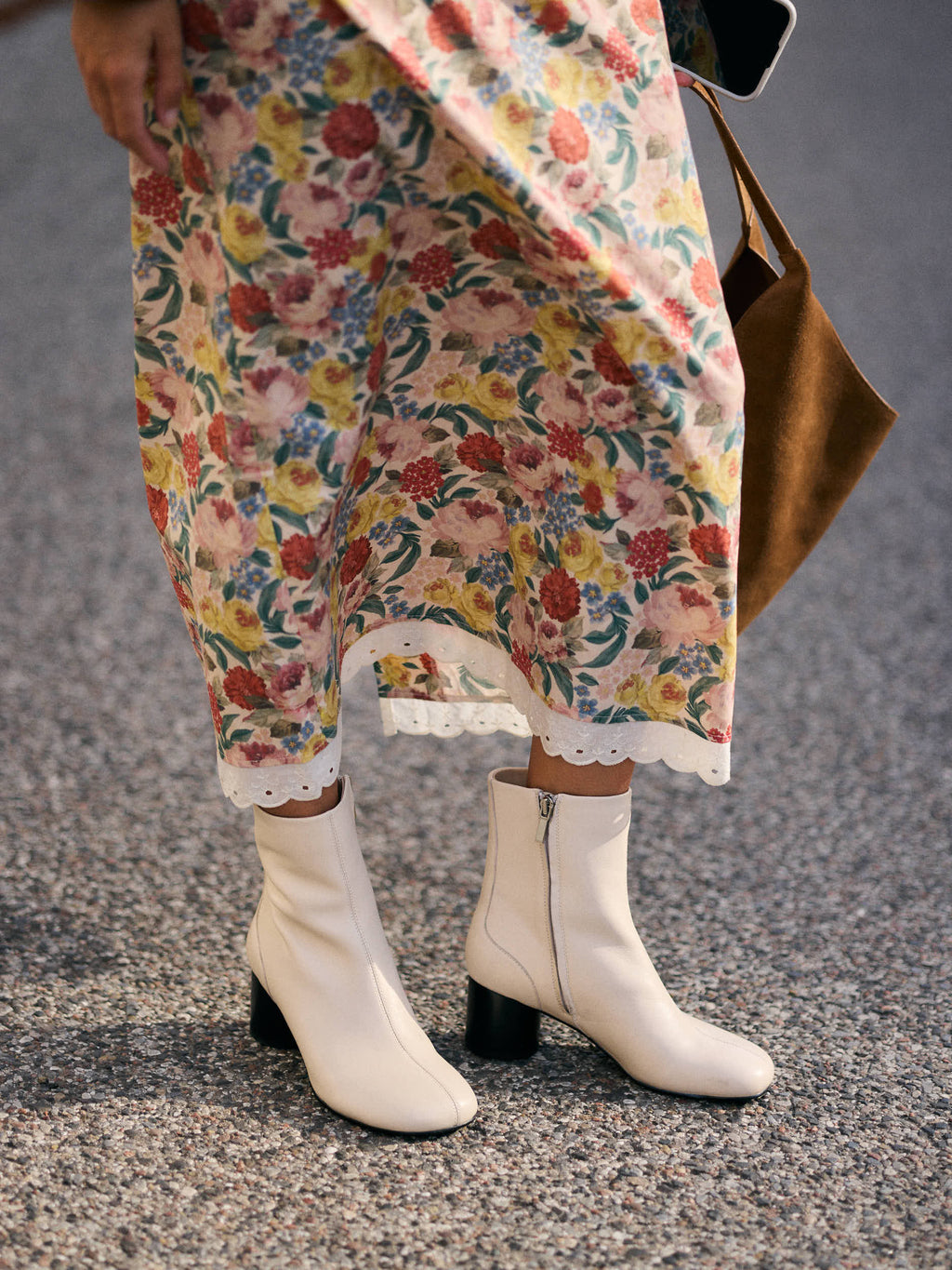 Meet Me Downtown Ankle Boots - Beige