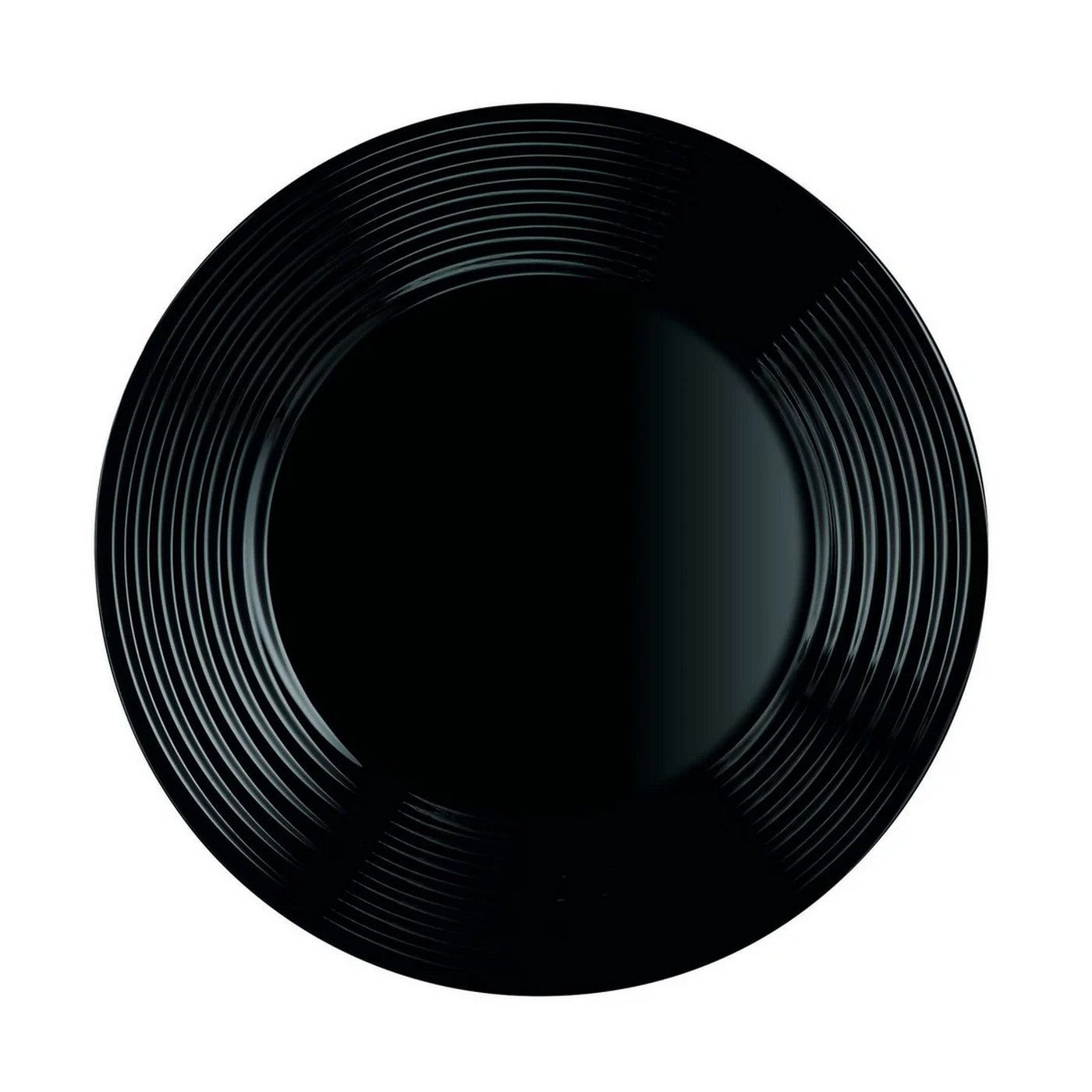 Harena - 6 Dinner Plates - Extra-Resistant Tempered Glass - Black - Luminarc