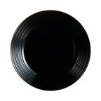 Harena - 6 Dessert Plates - Extra-Resistant Tempered Glass - Black - Luminarc