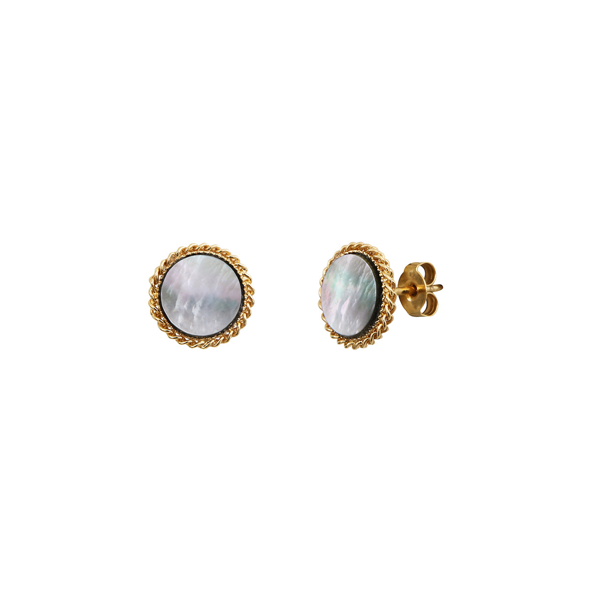 Lady Gray Mother-of-Pearl Earrings
