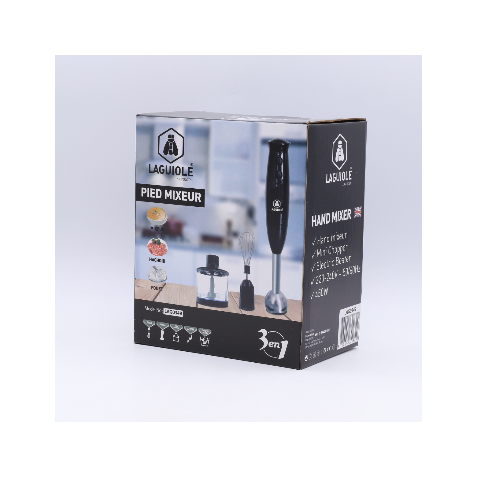 Pied Mixeur - Inox / Noir