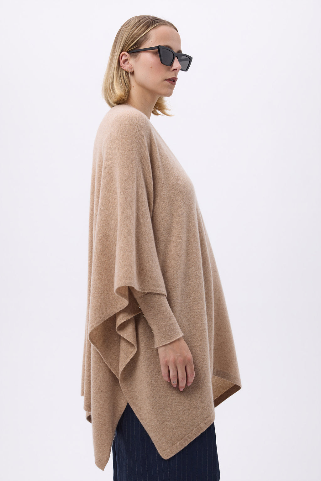 Poncho Lago - Cremebeige - Damen