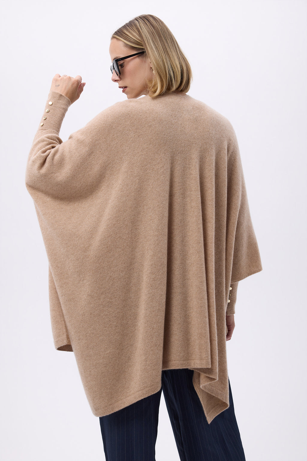 Poncho Lago - Cremebeige - Damen