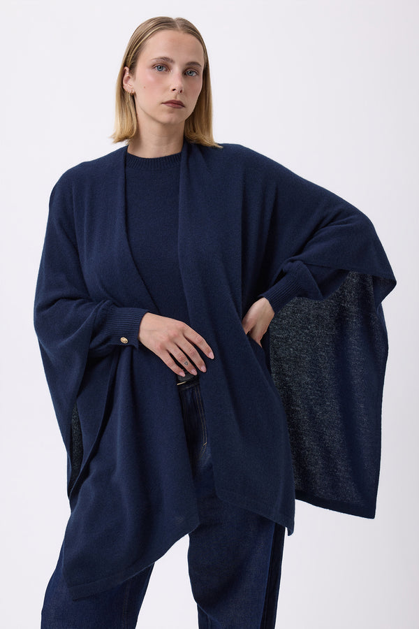 Lago Poncho - Navy Blue - Women
