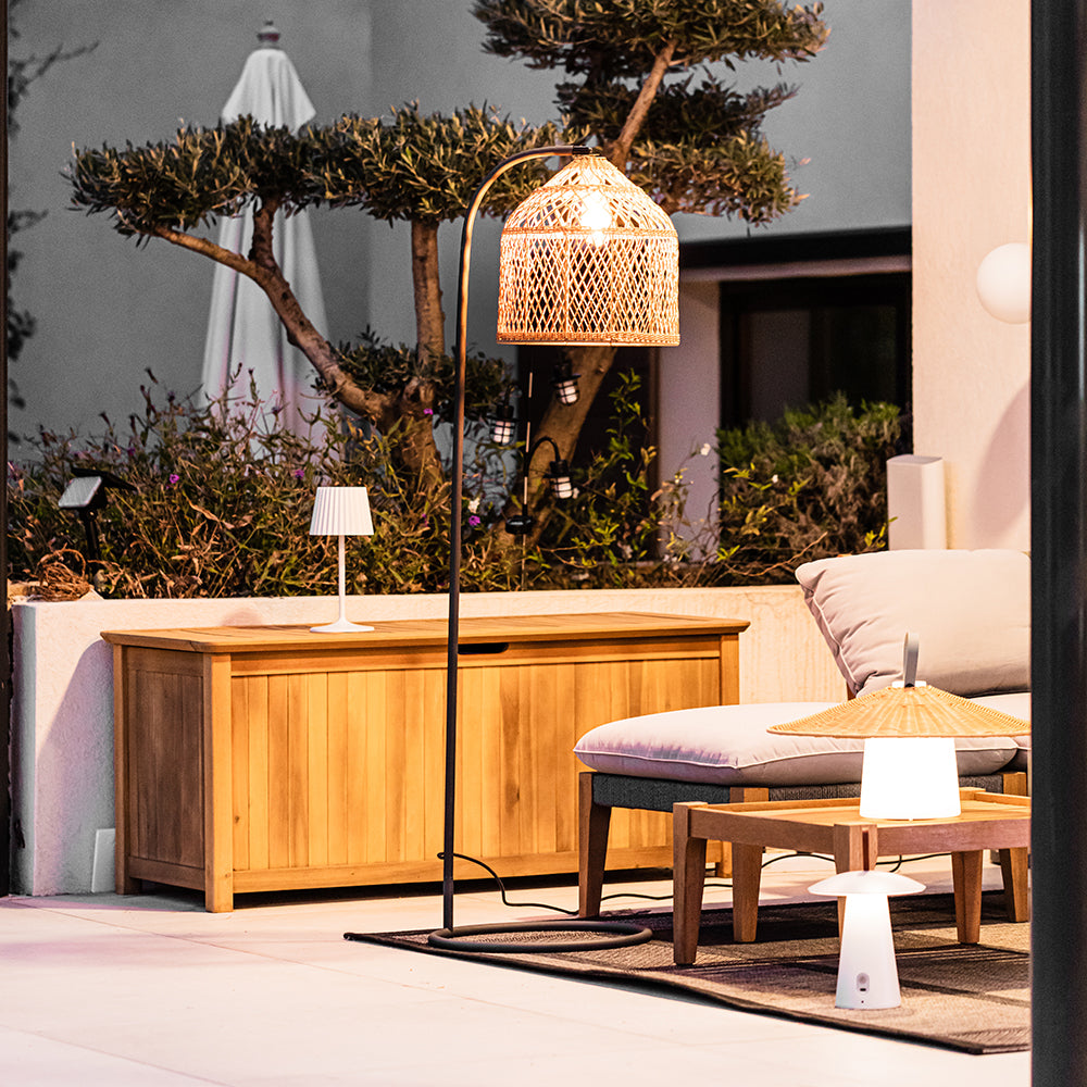 Selma - Lampadaire Filaire - Polyrotin - Beige