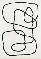 Soft Shaggy Lasso Rug 675 - Ivory