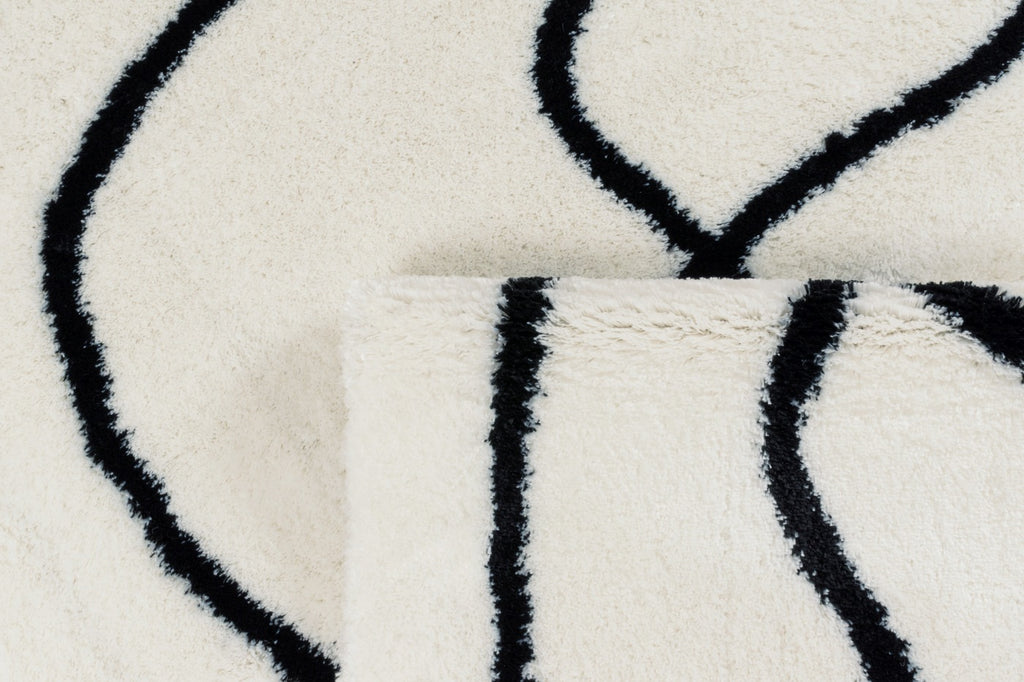 Soft Shaggy Lasso Rug 675 - Ivory