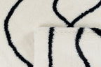 Soft Shaggy Lasso Rug 675 - Ivory