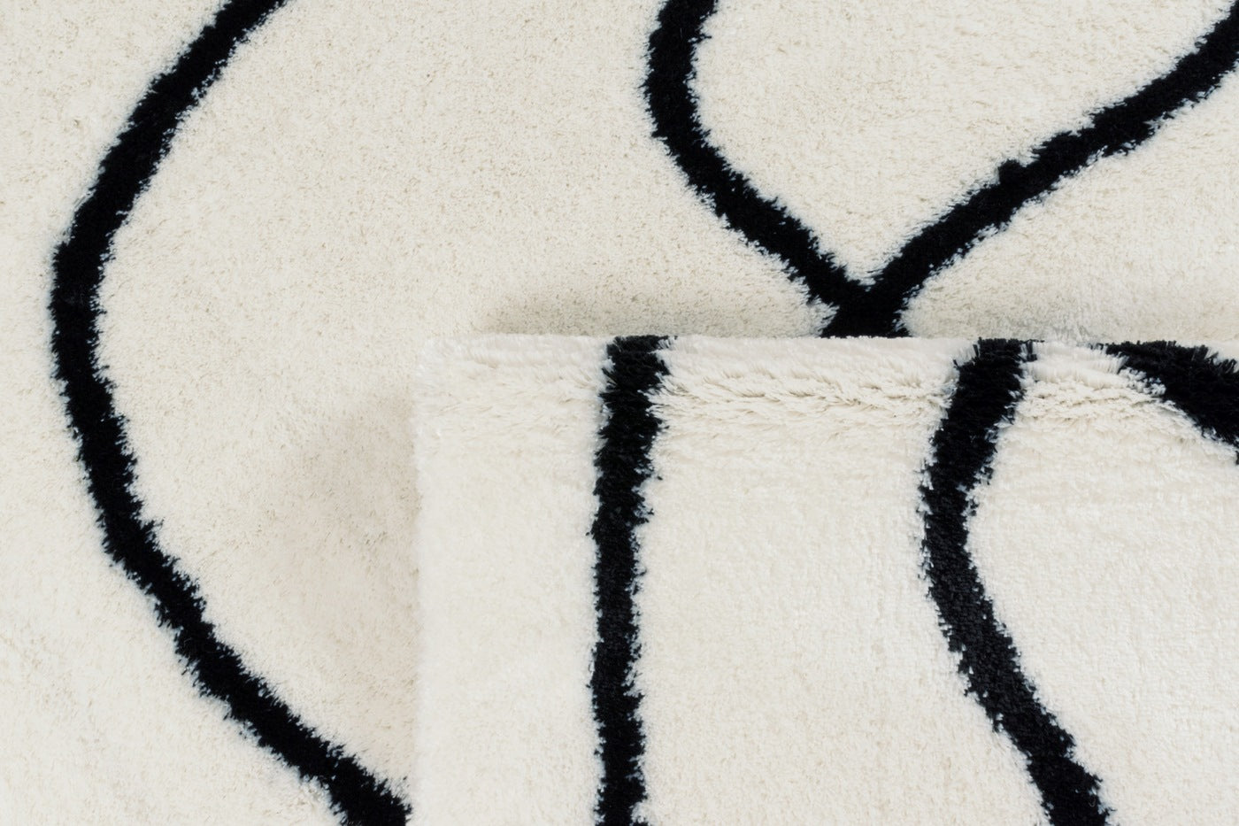 Soft Shaggy Lasso Rug 675 - Ivory