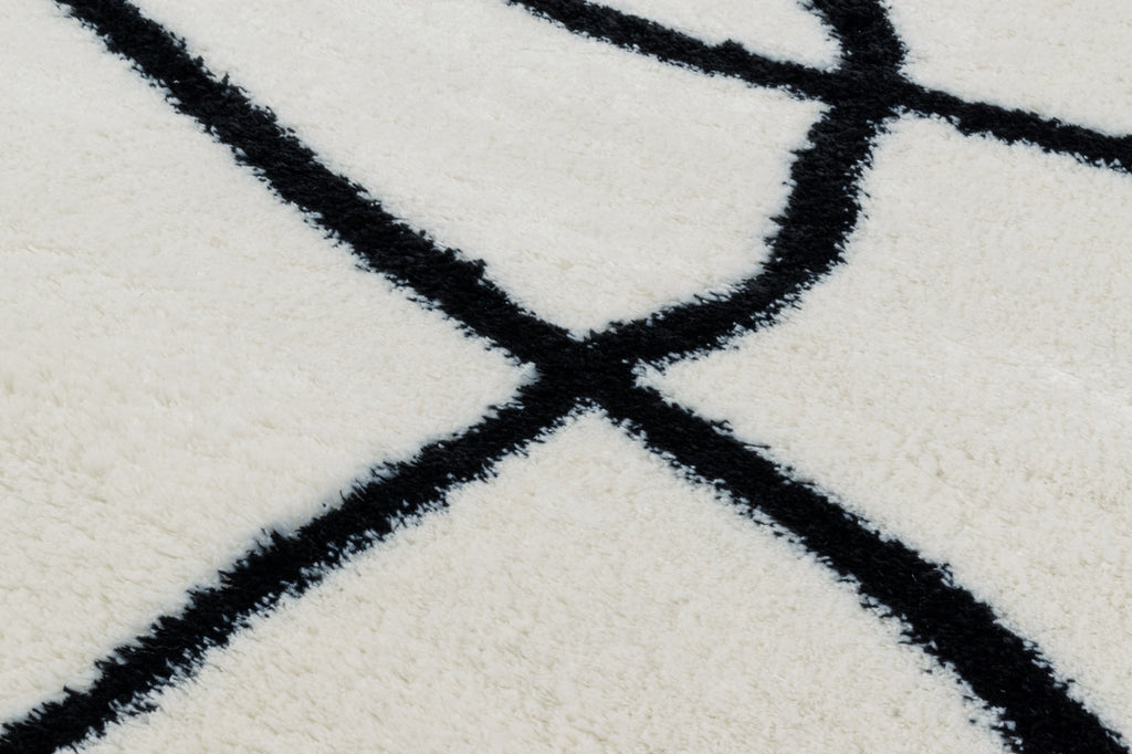 Soft Shaggy Lasso Rug 675 - Ivory