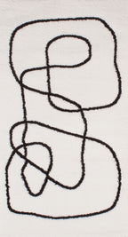 Soft Shaggy Lasso Rug 675 - Ivory