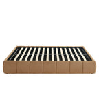 Lavinia - Lit Coffre - Tissu Chenille Caramel