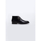 Fursac - Bottines À Boucle En Cuir - Noir
