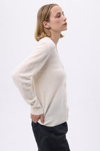 Cardigan Boyfriend Scollo a V Lea - Bianco - Donna
