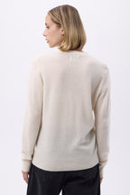 Cardigan Boyfriend Scollo a V Lea - Bianco - Donna
