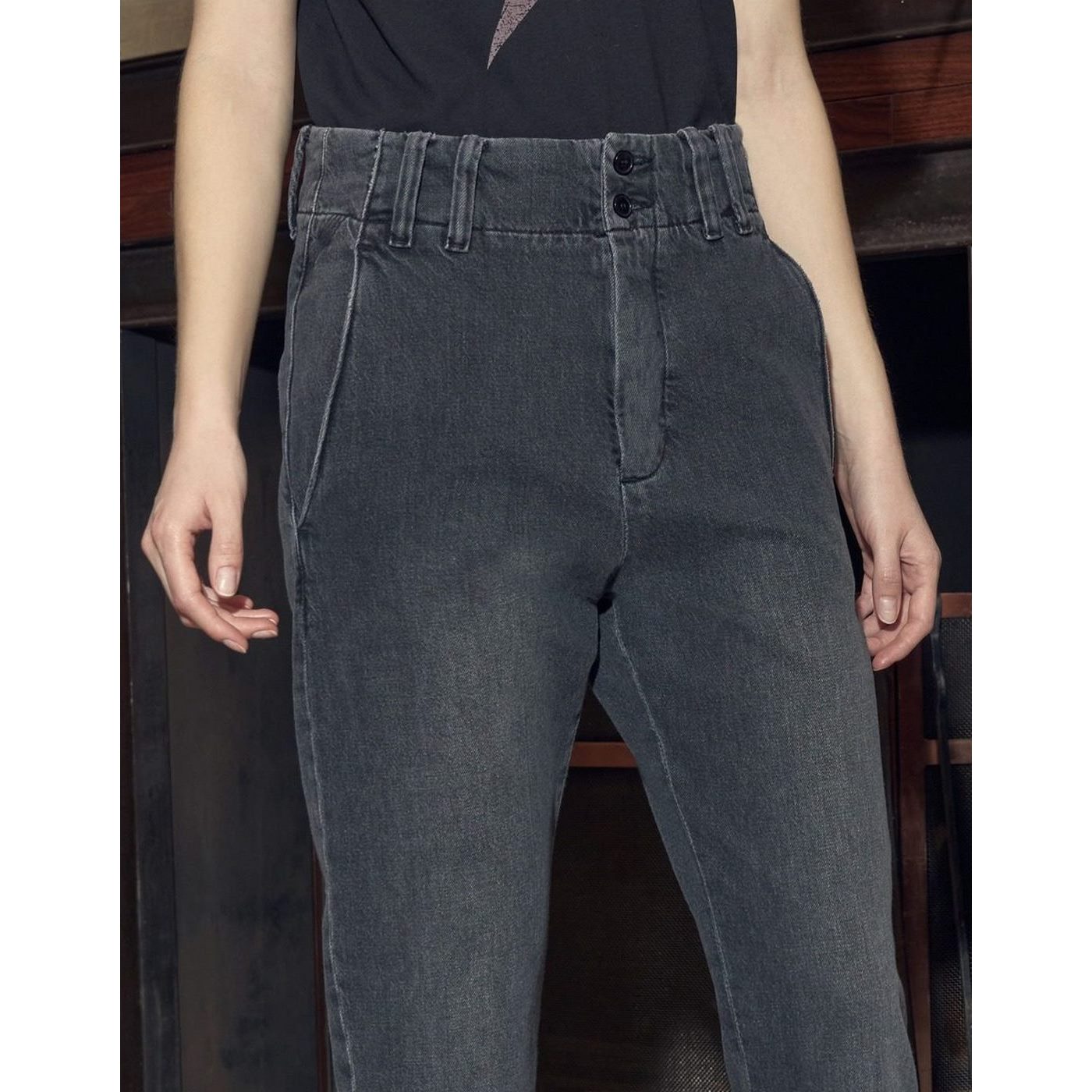Jean Cigarette Highwaist Cropped Lenny - Dnm Bl-537