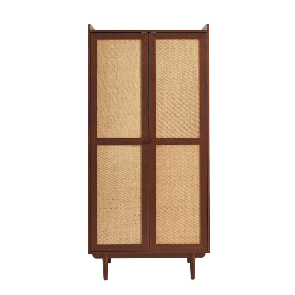 Leon - Wardrobe - Walnut And Cannage