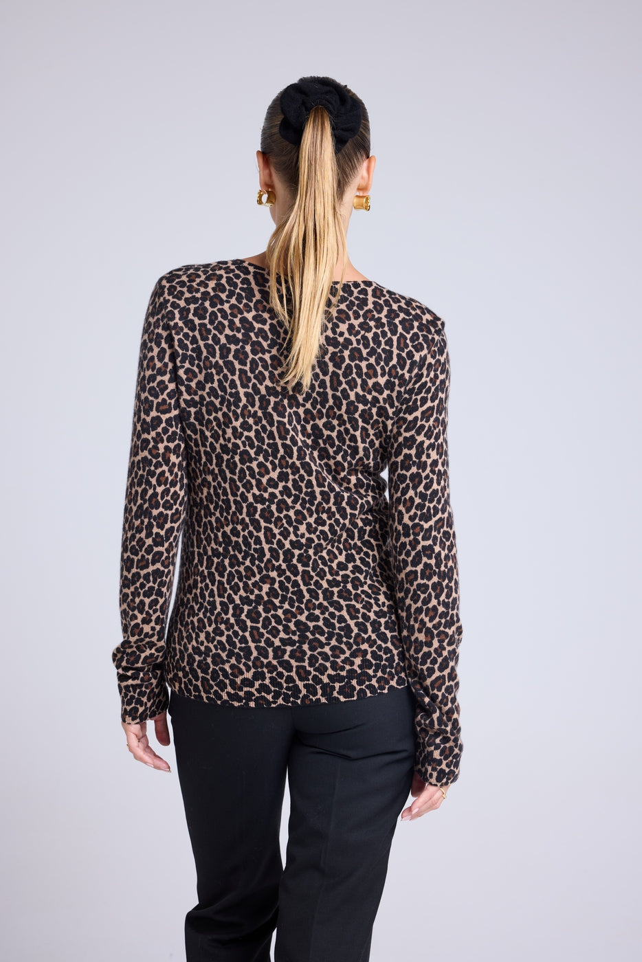 Rundhalspullover mit Leopardenmuster Leonida – Leopard Beige – Damen