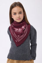 Small Leo Bandana - Burgundy White - Kids